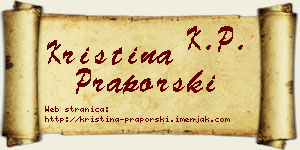 Kristina Praporski vizit kartica